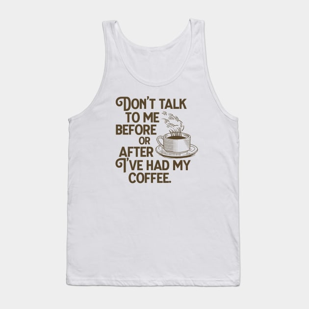 Coffee Grump Tank Top by Friend Gate